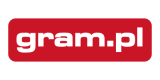 Czerwone logo gram.pl na białym tle